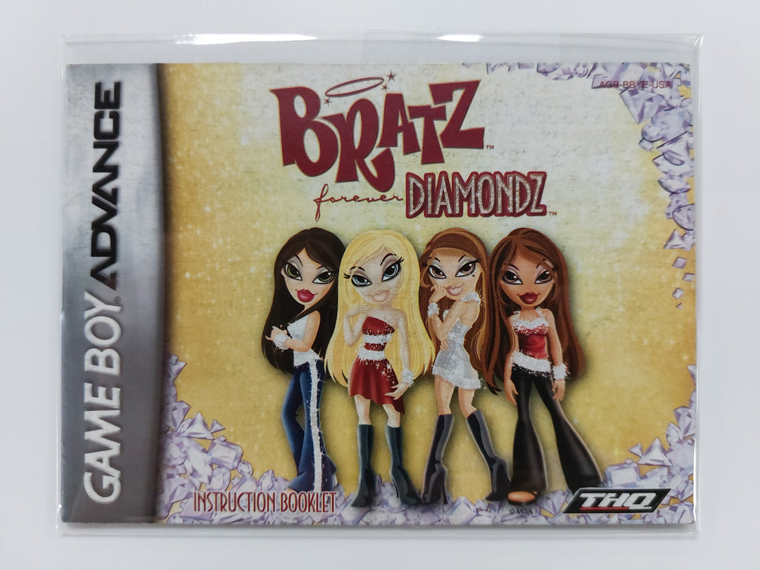 Bratz Forever Diamondz AGB-BBYE-USA - GameBoy Advance GBA Manual ONLY MO63026
