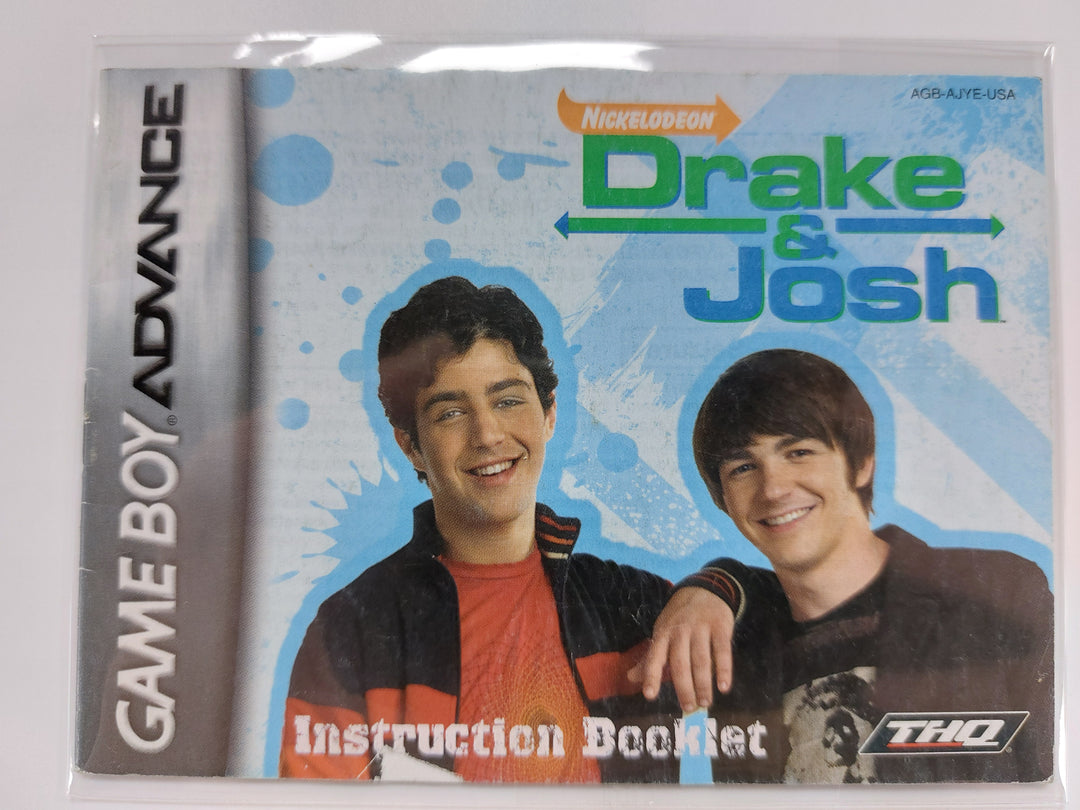 Drake & Josh AGB-AJYE-USA - GameBoy Advance GBA Manual ONLY MO63026