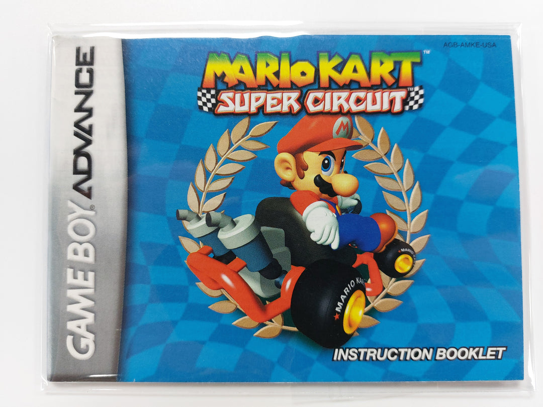 Mario Kart Super Circuit AGB-AMKE-USA - GameBoy Advance GBA Manual ONLY MO7126