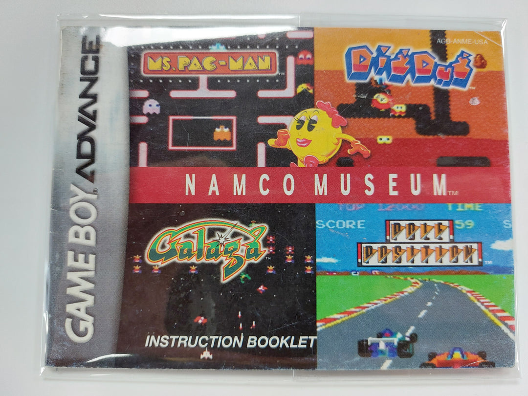 Namco Museum AGB-ANME-USA - GameBoy Advance GBA Manual ONLY MO7126