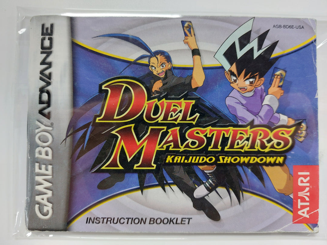 Duel Masters Kaijudo Showdown AGB-BD6E-USA - GameBoy Advance GBA Manual ONLY MO7126