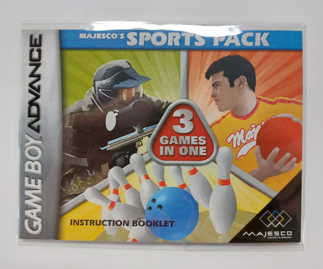 3-in-1 Sports Pack - GameBoy Advance GBA Manual ONLY MO7126