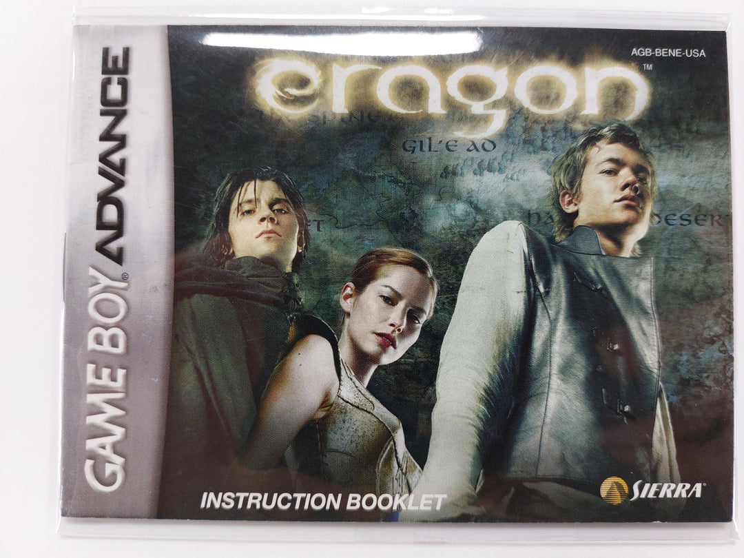 Eragon AGB-BENE-USA - GameBoy Advance GBA Manual ONLY MO7126