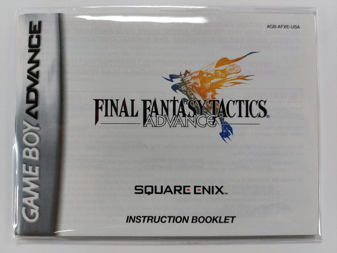 Final Fantasy Tactics Advance AGB-AFXE-USA - GameBoy Advance GBA Manual ONLY MO7126