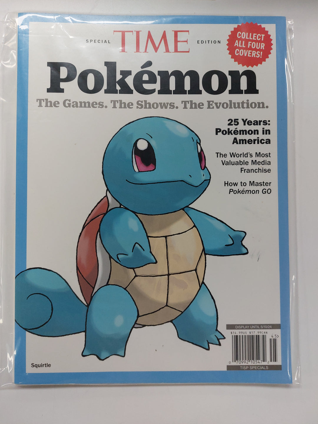 Time Magazine Pokemon 25 Years In America (Squirtle) -  Magazine MP82926