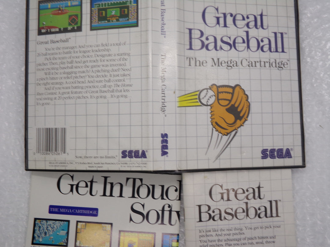 Great Baseball Sega Master System Boxed Used