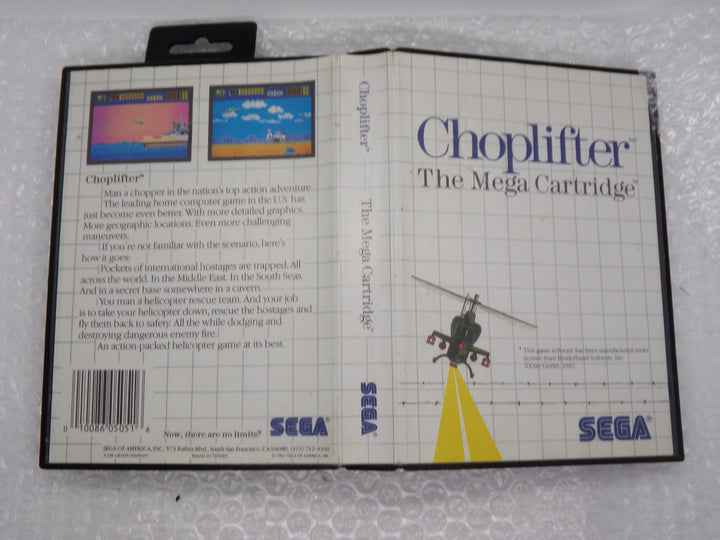 Choplifter Sega Master System Boxed Used