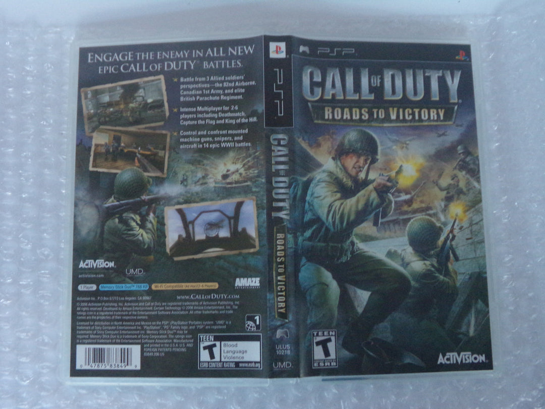 Call of Duty: Roads to Victory Playstation Portable PSP Used