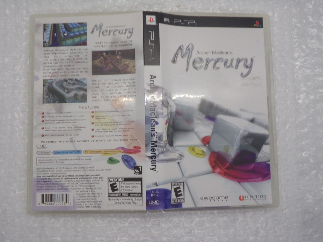 Archer Maclean's Mercury Playstation Portable PSP Used