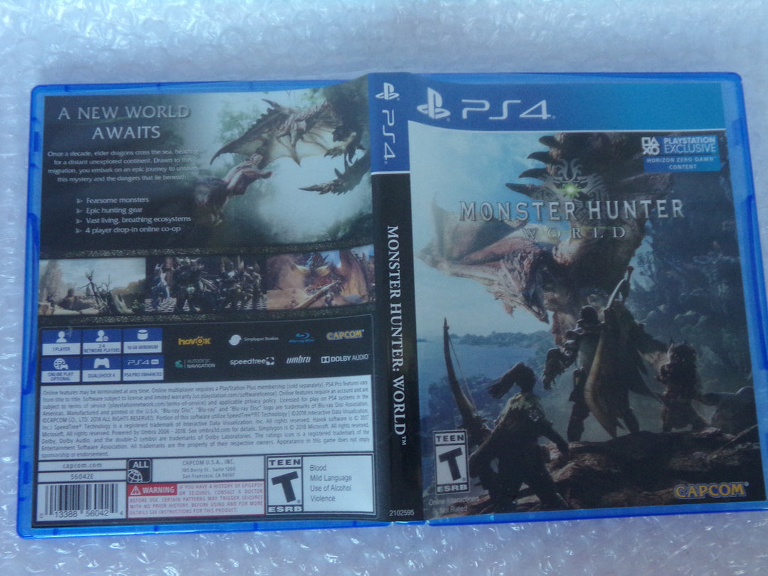 Monster Hunter World Playstation 4 PS4 Used