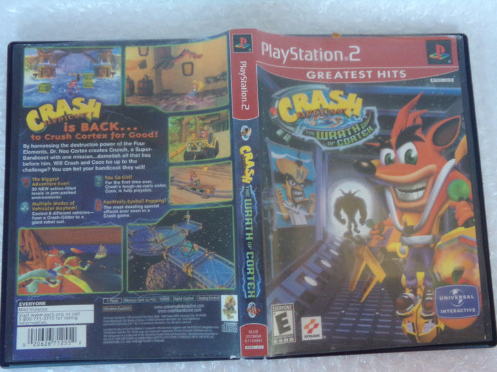 Crash Bandicoot: The Wrath of Cortex (Greatest Hits Label) Playstation 2 PS2 Used