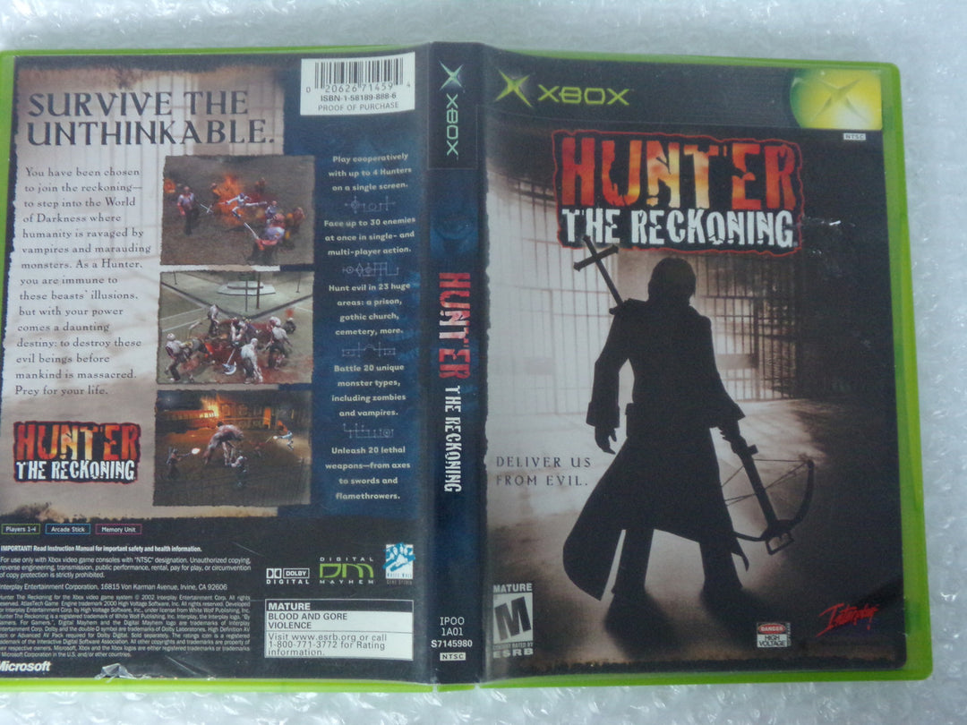 Hunter: The Reckoning Original Xbox  Used