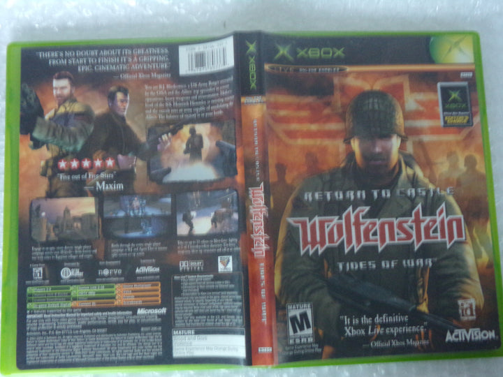 Return to Castle Wolfenstein: Tides of War Original Xbox Used