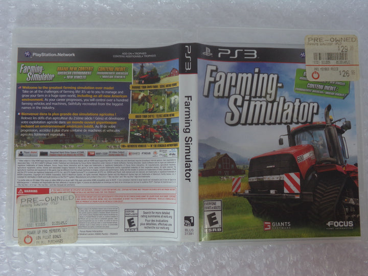 Farming Simulator Playstation 3 PS3 Used