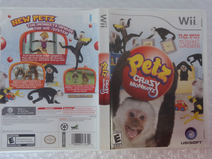 Petz Crazy Monkeyz Wii Used