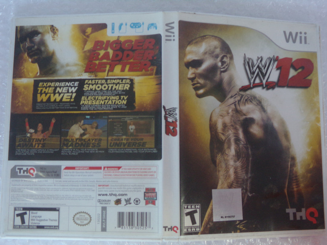 WWE 12 Wii Used