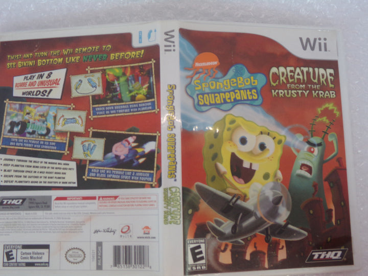 Spongebob Squarepants Creature From the Krusty Krab Wii Used