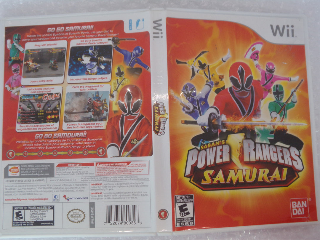 Power Rangers Samurai Wii Used