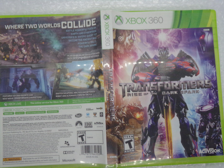Transformers: Rise of the Dark Spark Xbox 360 Used