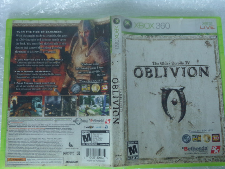 The Elder Scrolls IV: Oblivion Xbox 360 Used