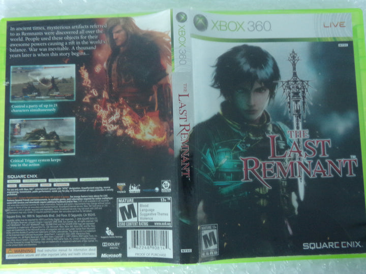 The Last Remnant Xbox 360 Used