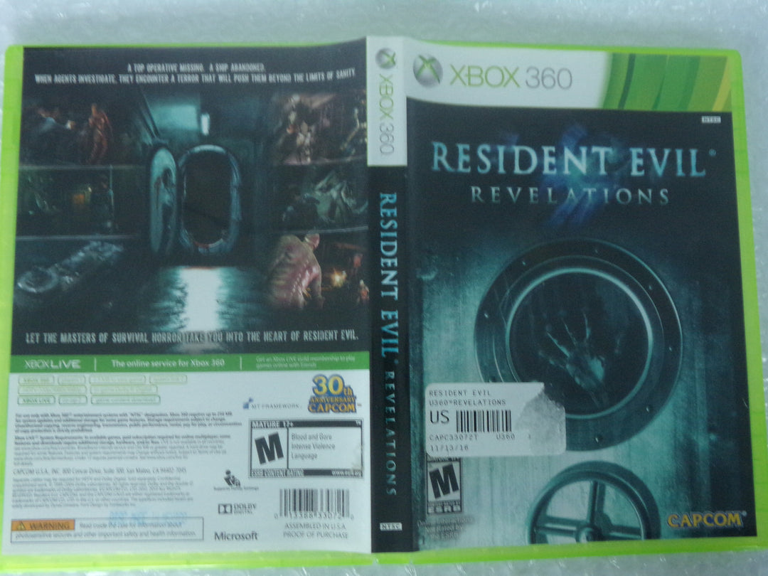 Resident Evil Revelations Xbox 360 Used