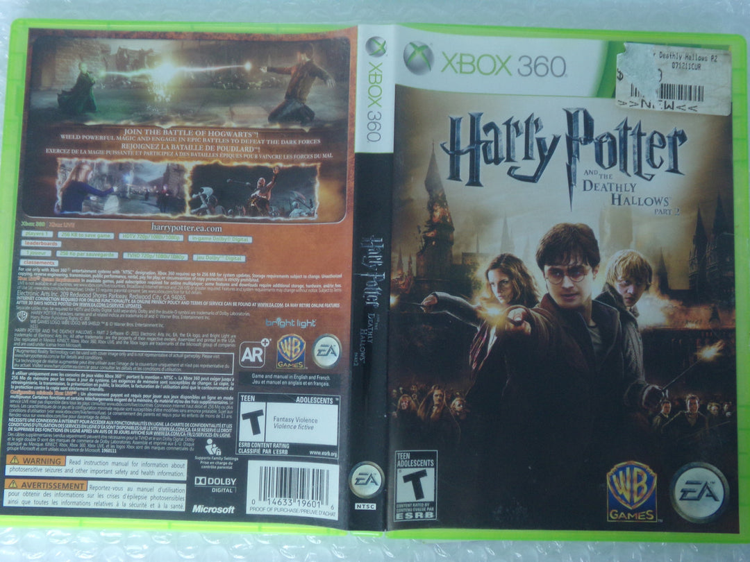 Harry Potter and the Deathly Hallows Part 2 Xbox 360 Used