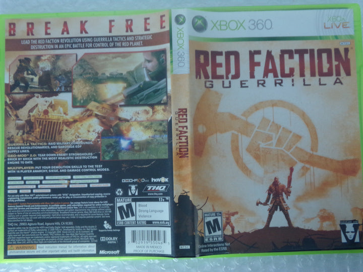 Red Faction: Guerrilla Xbox 360 Used