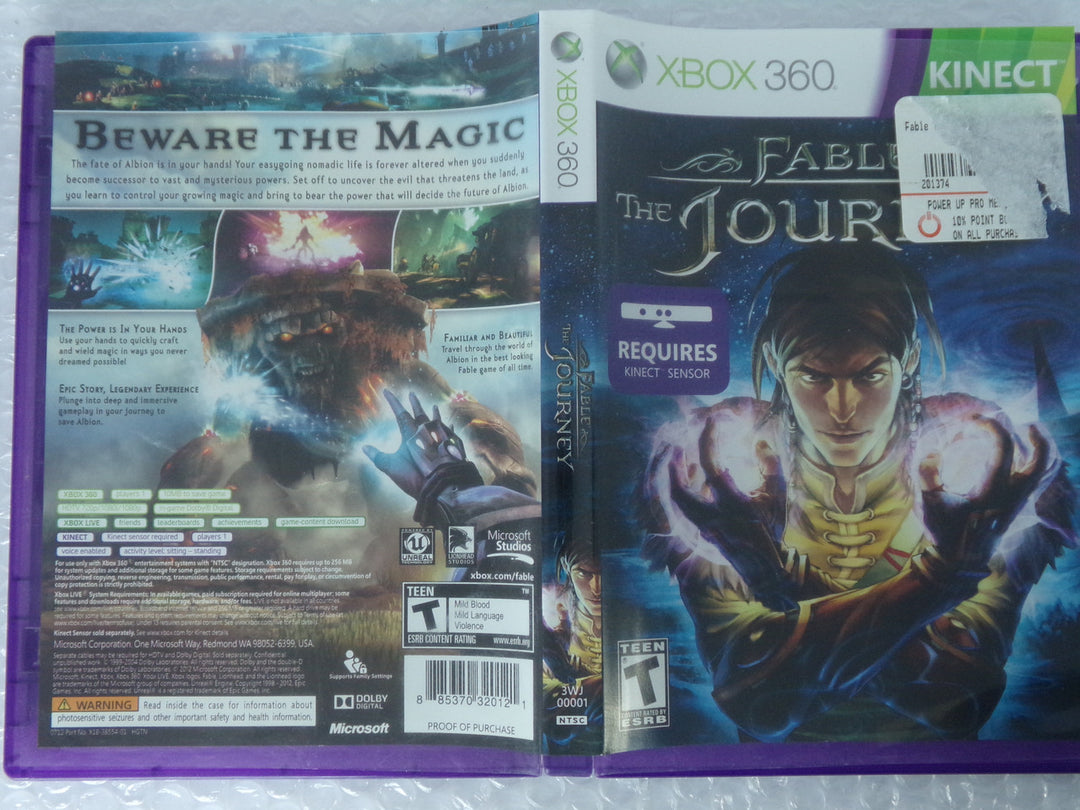 Fable: The Journey Xbox 360 Kinect Used