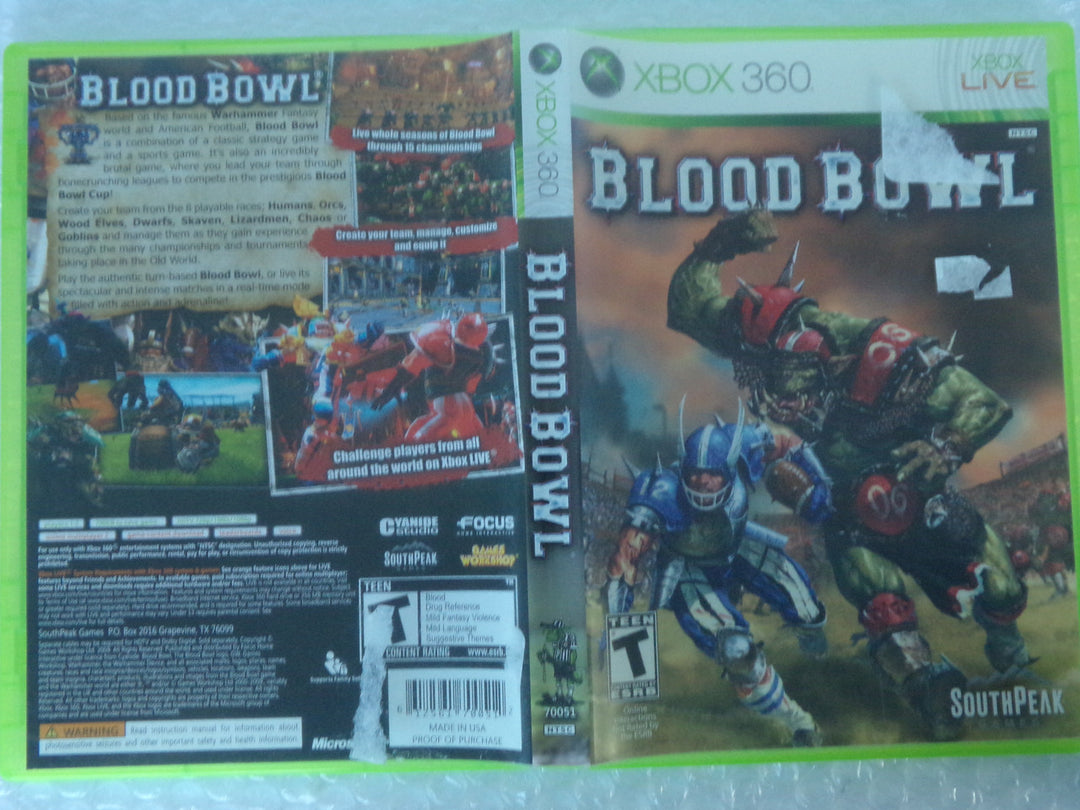 Blood Bowl Xbox 360 Used