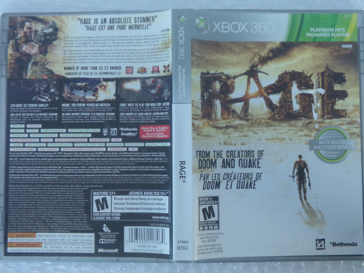 Rage Xbox 360 Used