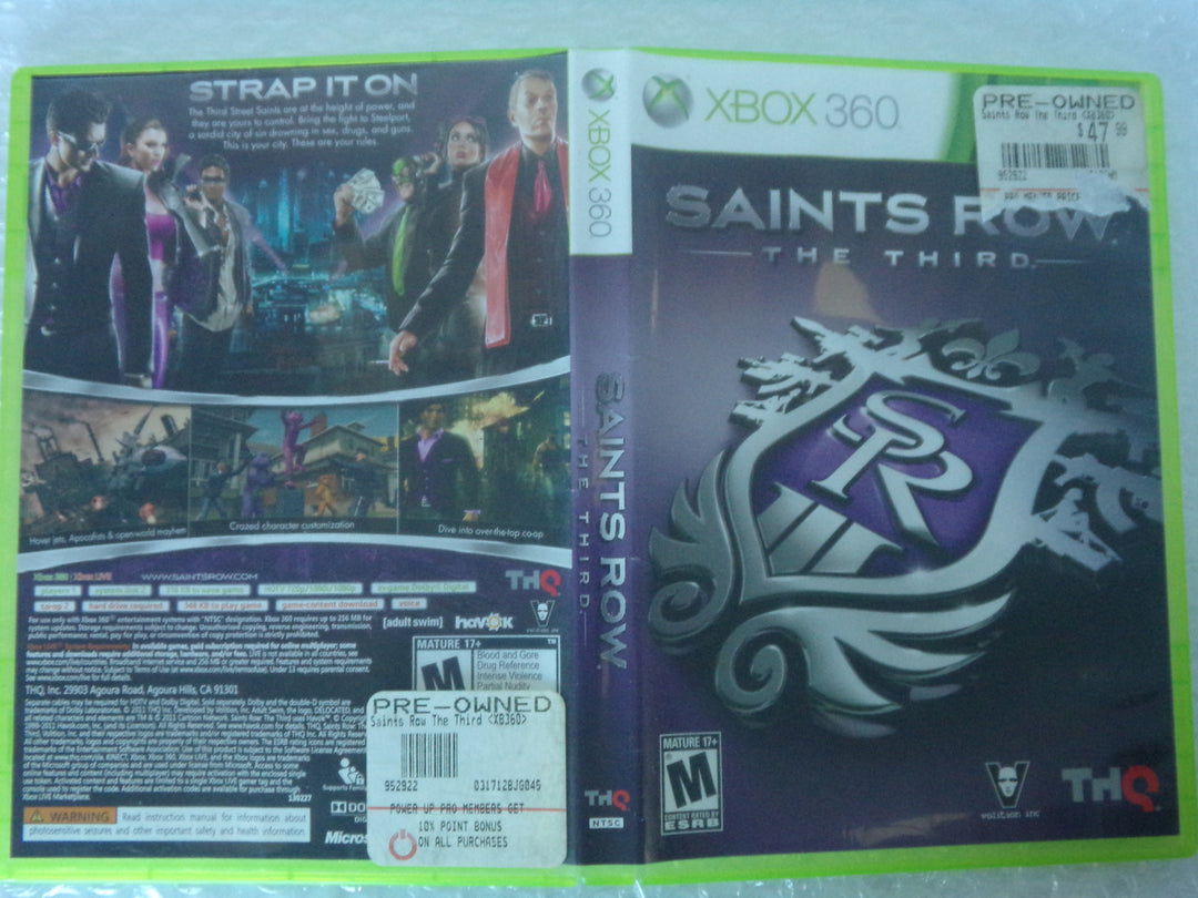 Saints Row: The Third Xbox 360 Used