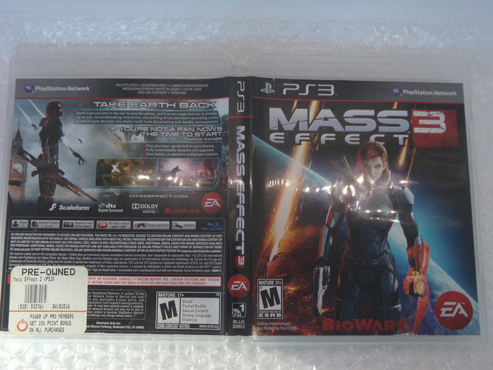 Mass Effect 3 Playstation 3 PS3 Used