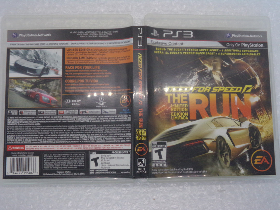 Need For Speed: The Run Playstation 3 PS3 Used