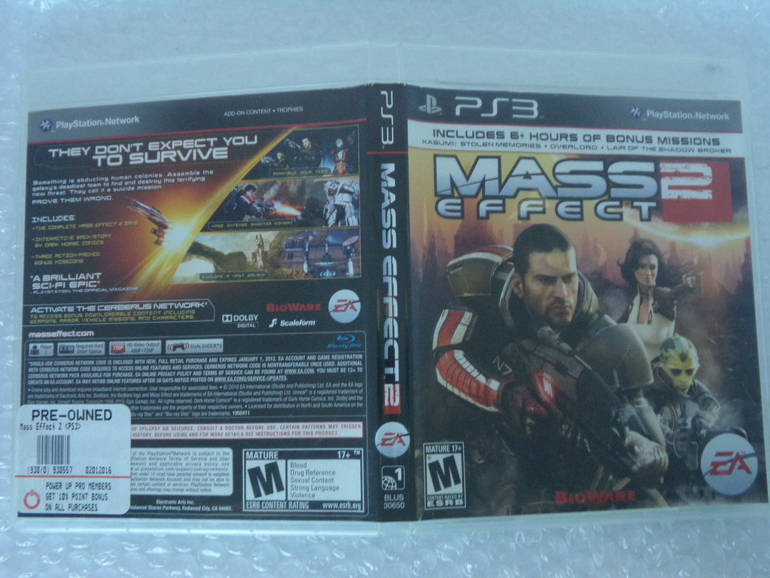 Mass Effect 2 Playstation 3 PS3 Used