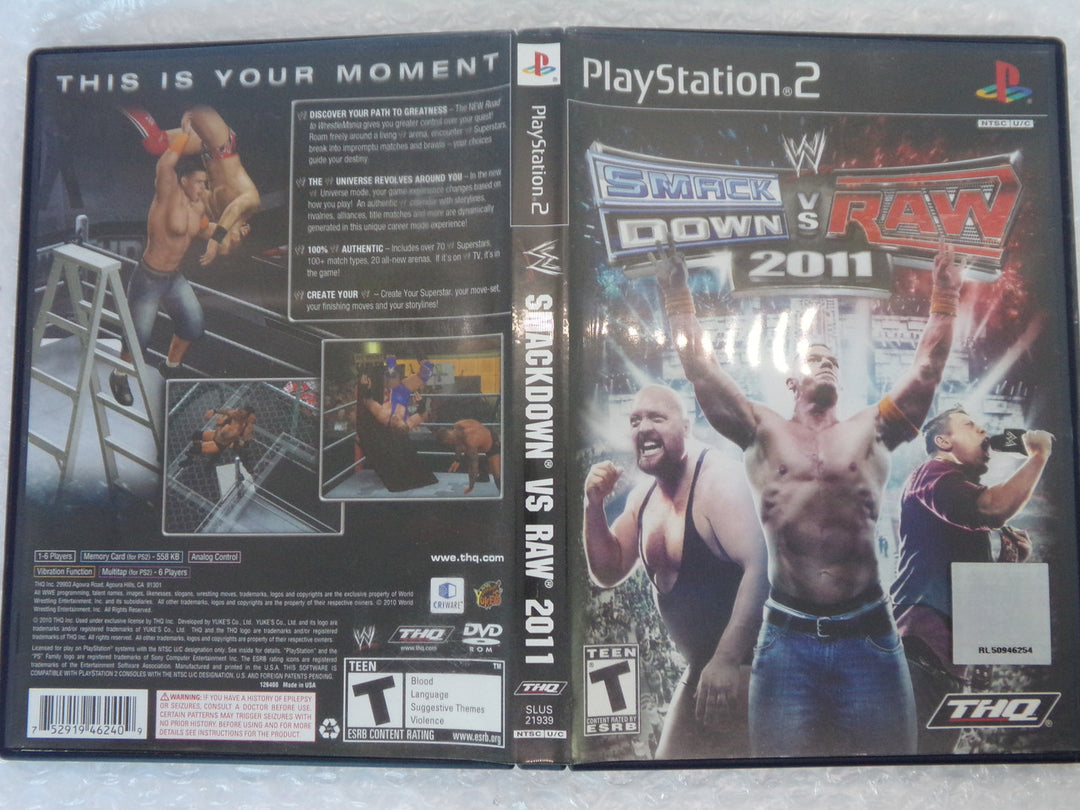 WWE Smackdown Vs Raw 2011 Playstation 2 PS2 Used