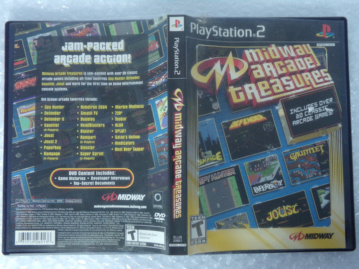 Midway Arcade Treasures: Volume 1 Playstation 2 PS2 Pre Owned