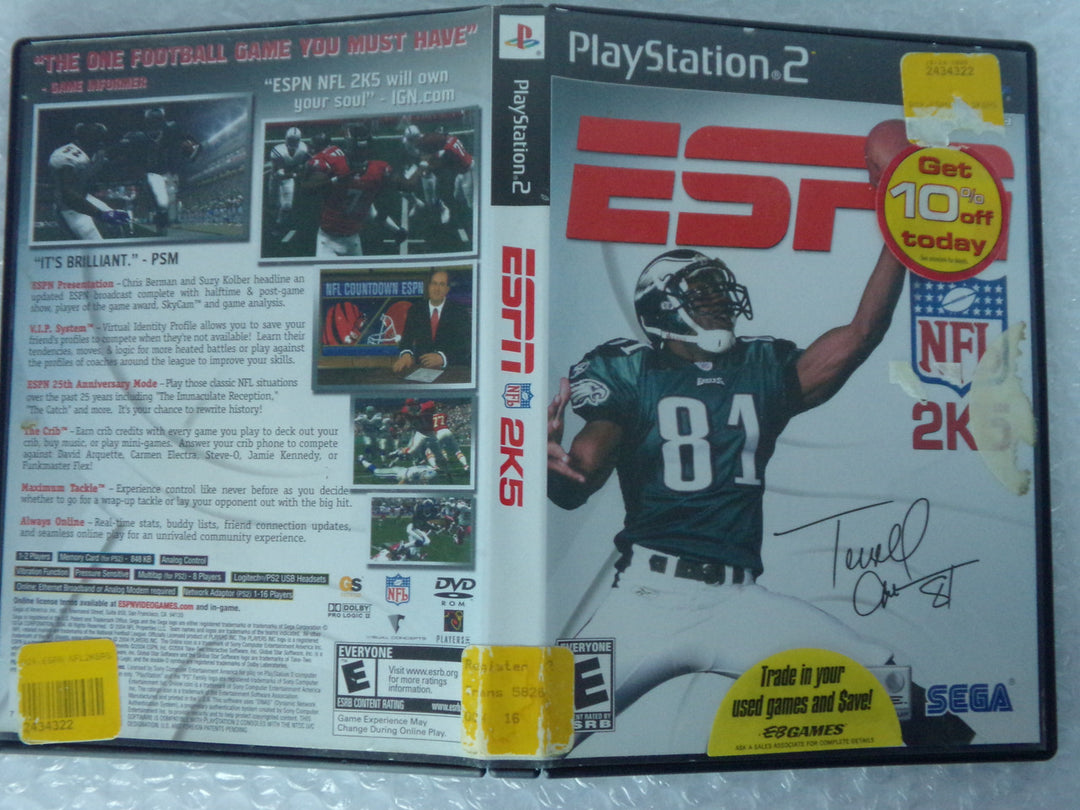 ESPN NFL 2K5 Playstation 2 PS2 Used