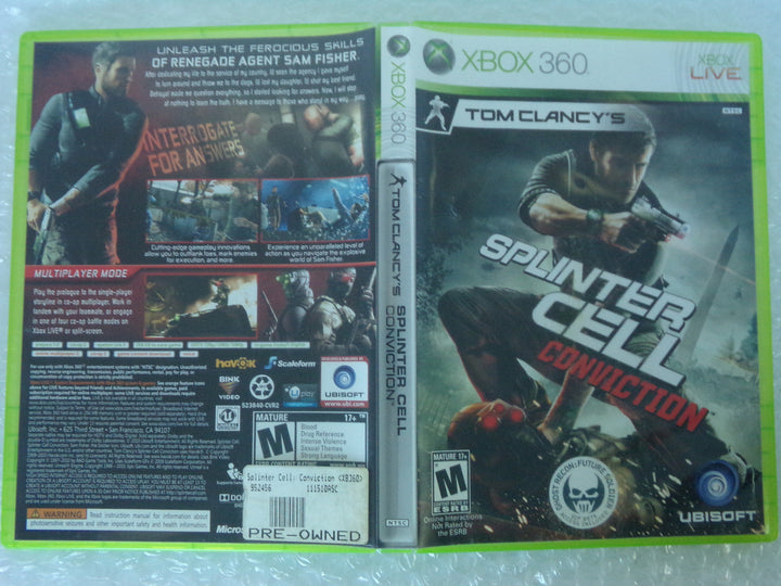 Splinter Cell: Conviction Xbox 360 Used
