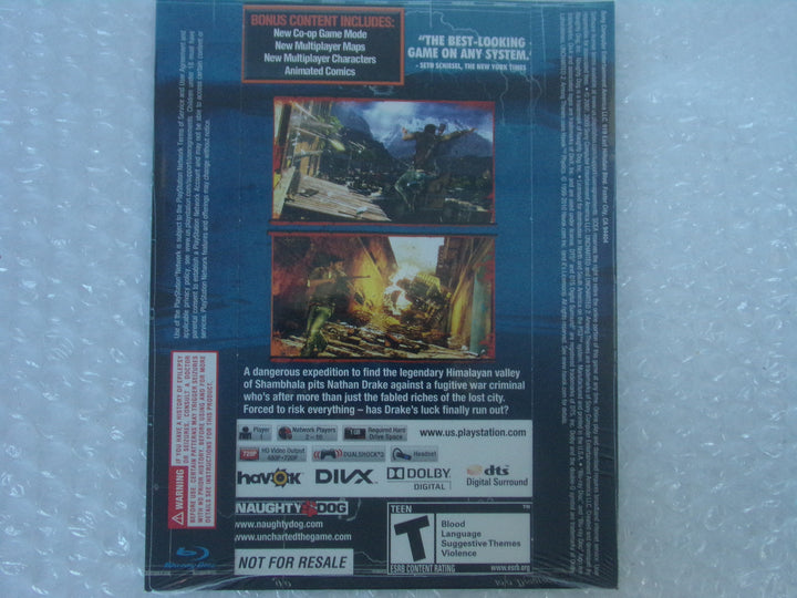 Uncharted 2: Among Thieves (Not For Resale Sleeve) Playstation 3 PS3 NEW