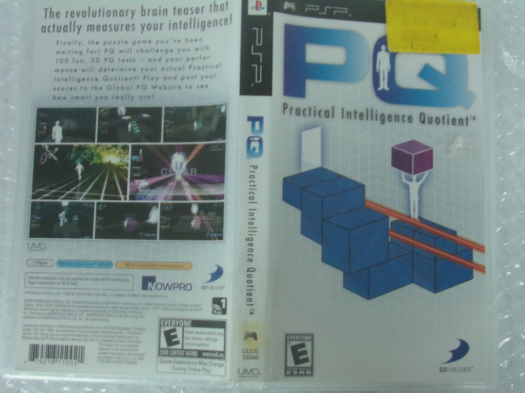 PQ: Practical Intelligence Quotient Playstation Portable PSP Used