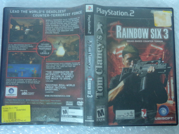 Rainbow Six 3 Playstation 2 PS2 Used