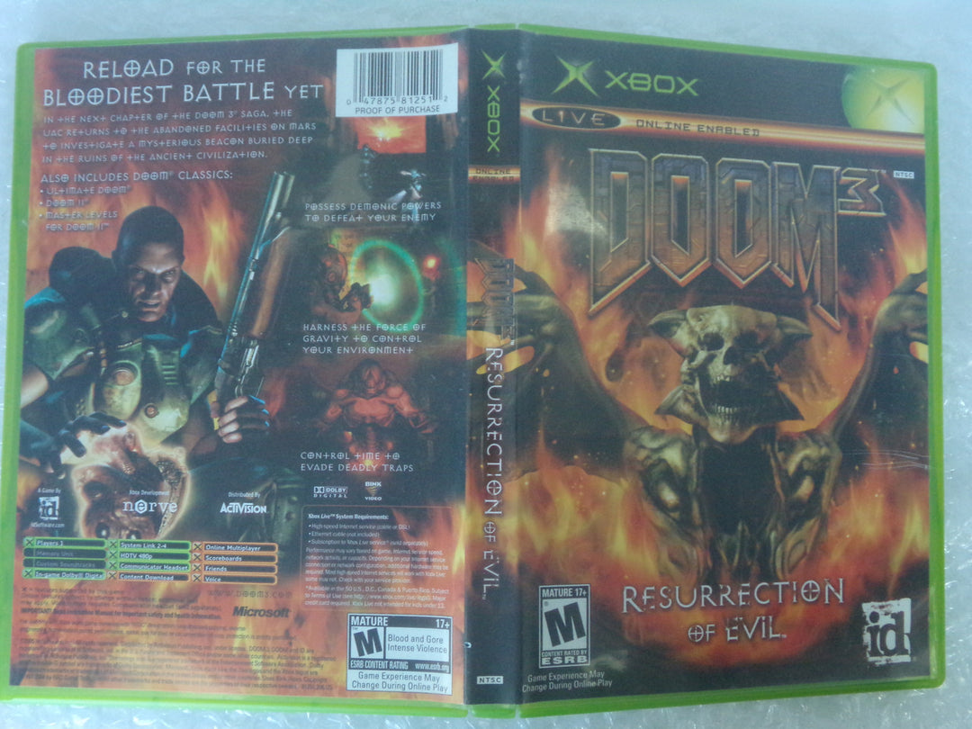 Doom 3: Resurrection of Evil Original Xbox Used