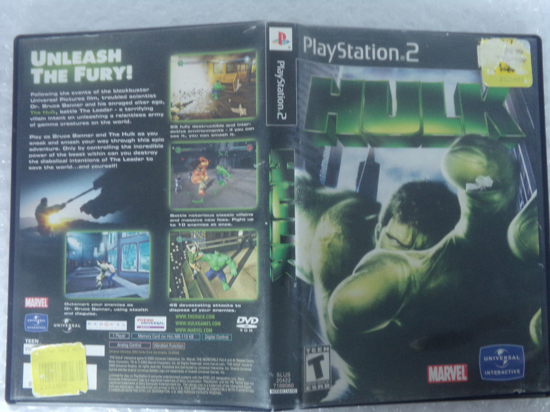 The Hulk Playstation 2 PS2 Used