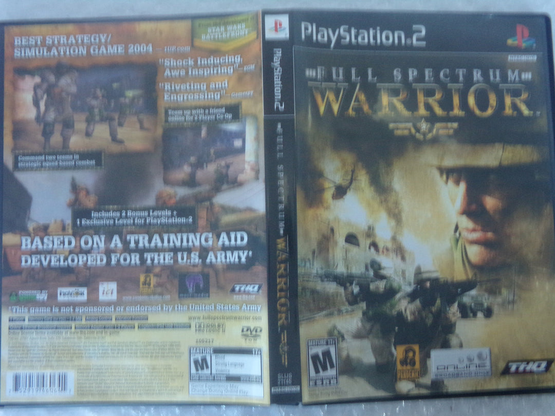 Full Spectrum Warrior Playstation 2 PS2 Used    UD10824