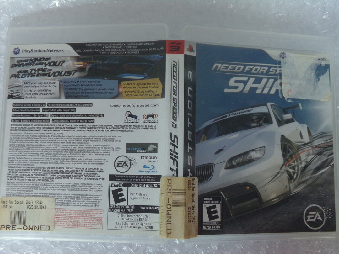 Need For Speed: Shift Playstation 3 PS3 Used