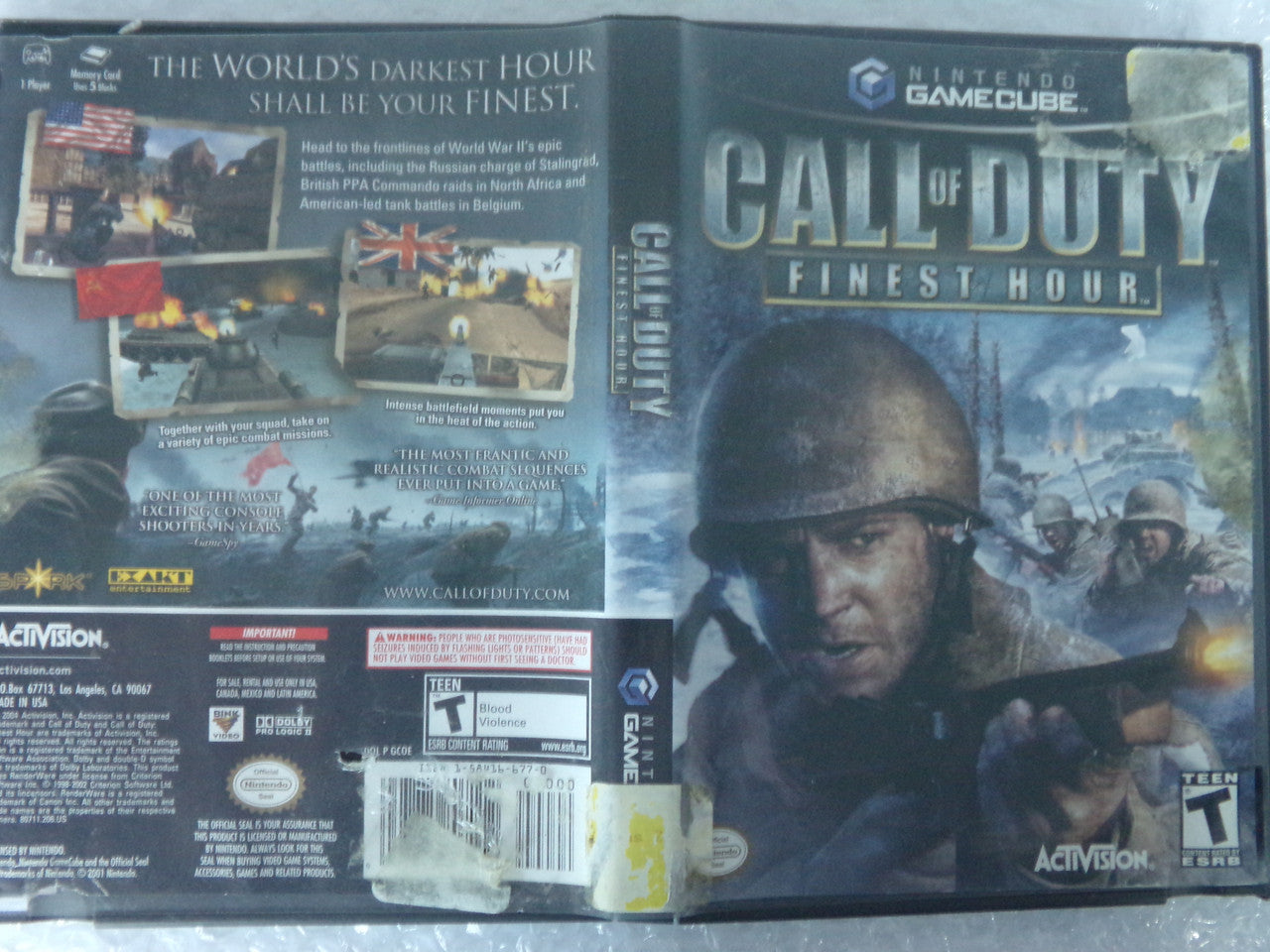 Call of fashion duty finest hour gamecube