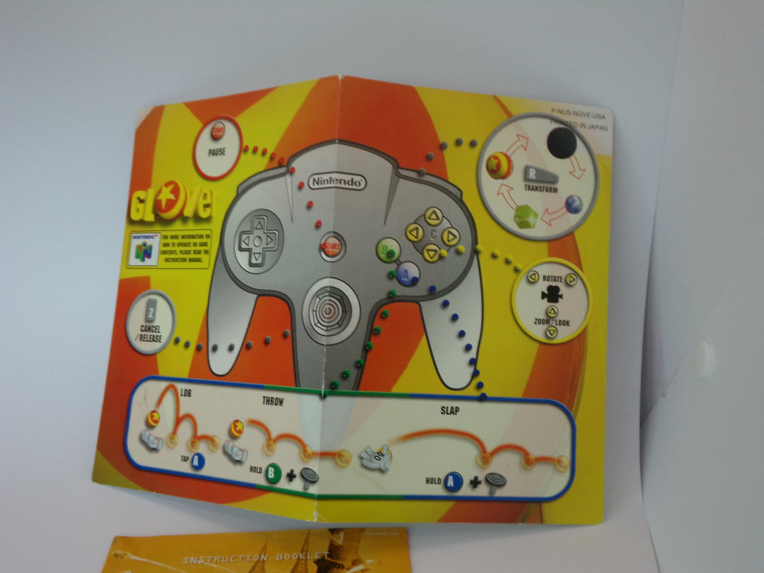 Glover N64 MANUAL (With Reference Card)