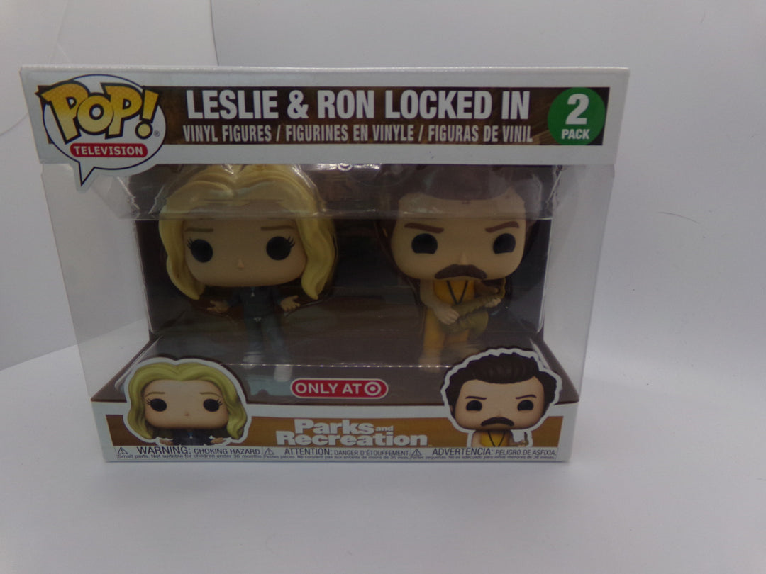 Parks and Recreation - 2 Pack - Leslie & Ron Locked In Funko Pop