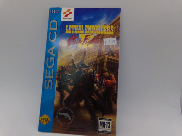 Lethal Enforcers 2: Gun Fighters - Sega CD MANUAL ONLY